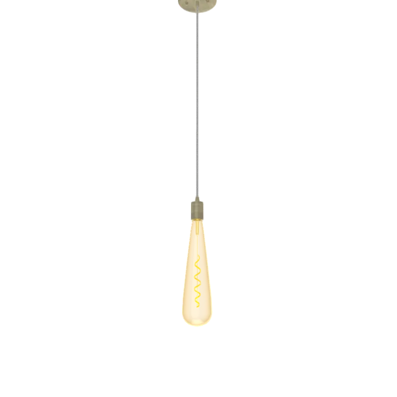 Single Pendant: Antique Brass with XL Tear Drop Bulb — Hangout Lighting LED Pendant Lights  2200K