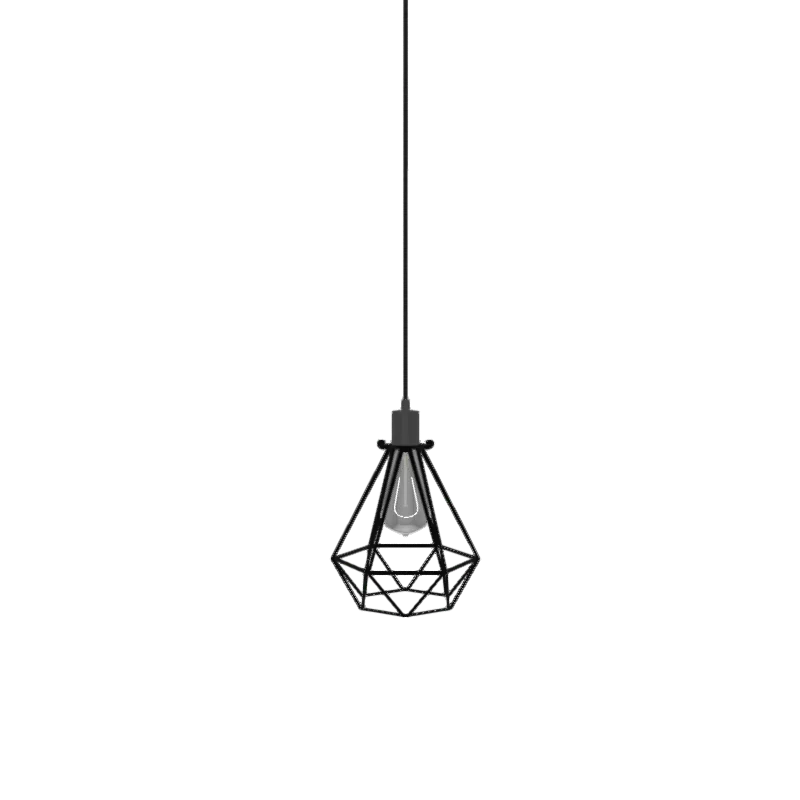 Single Pendant: Black with Edison Smoke Bulb — Hangout Lighting LED Pendant Lights  3500K