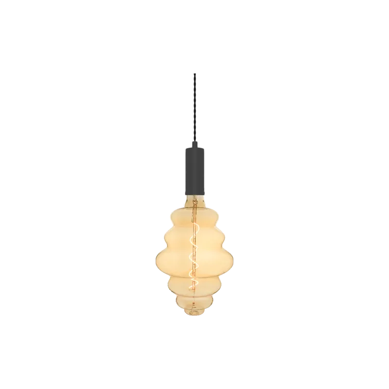 Single Pendant: Black with XL Beehive Bulb — Hangout Lighting LED Pendant Lights  2200K