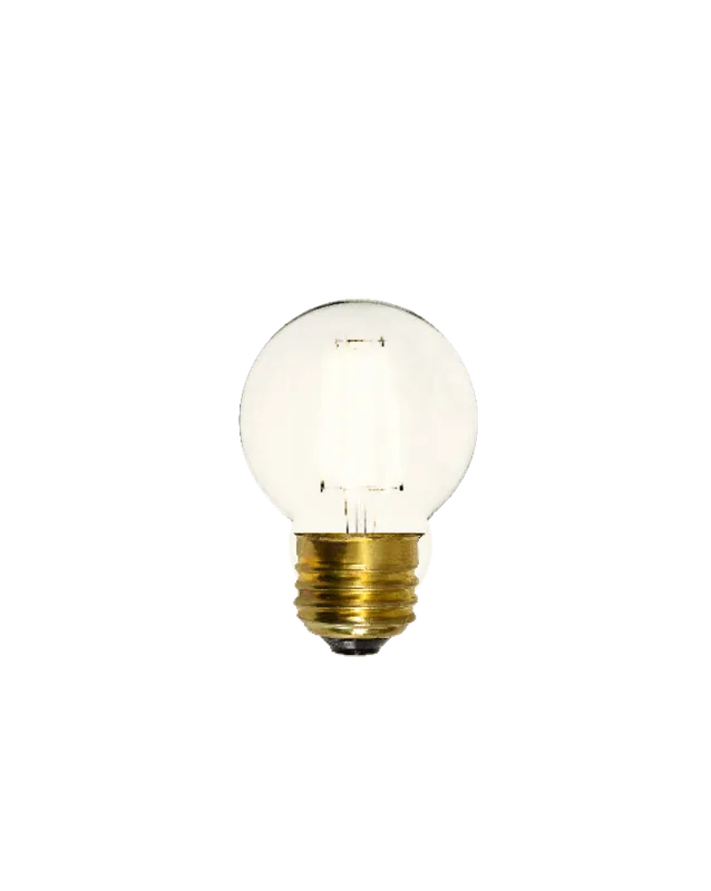 Bulb: LED - Clear 2" Globe 2700K — Hangout Lighting LED Bulbs & Lamps 2.0W 2700K