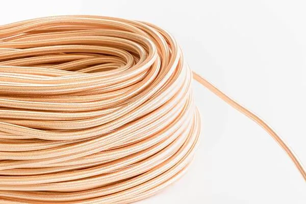 Blush Fabric Cord by the Foot — Hangout Lighting LED Bulbs & Lamps  