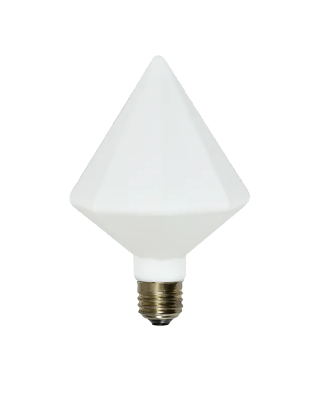 Bulb: LED - Porcelain Matte White Diamond — Hangout Lighting LED Bulbs & Lamps 4.0W 3500K