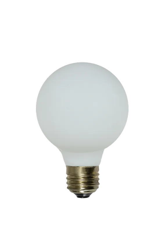 Bulb: LED - Porcelain Matte White 3" Globe — Hangout Lighting LED Bulbs & Lamps 4.0W 3500K