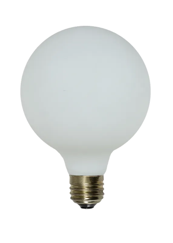 Bulb: LED - Porcelain Matte White 5" Globe — Hangout Lighting LED Bulbs & Lamps 4.0W 3500K