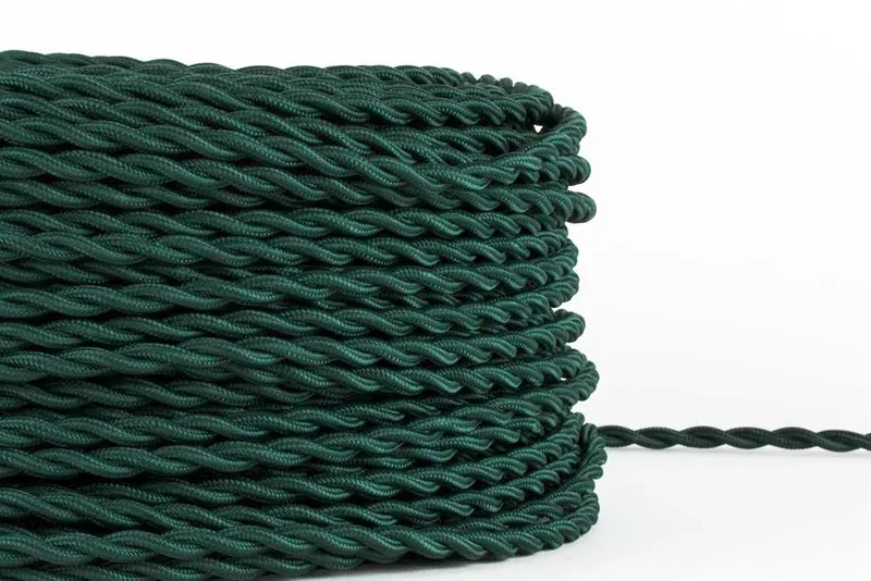 Pine Twisted Fabric Cord by the Foot — Hangout Lighting LED Bulbs & Lamps  
