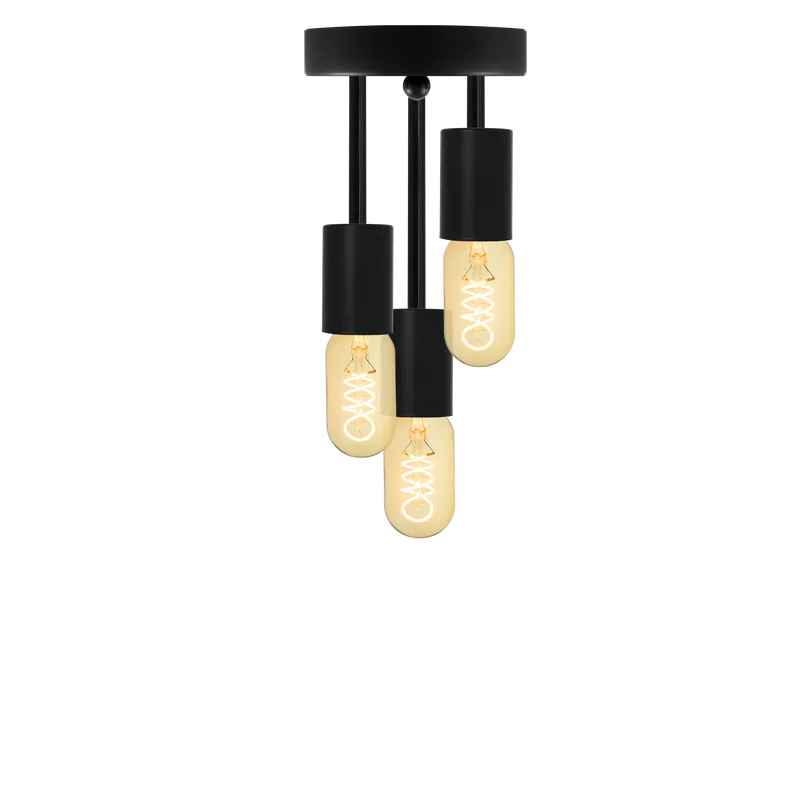 Triple Flush Mount: Modern Black — Hangout Lighting LED Ceiling Lights 4.0W 