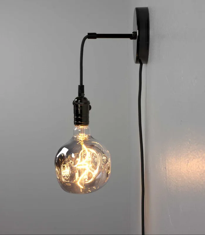 Plug-in Adjustable Wall Sconce: Graphite and Smoke — Hangout Lighting LED Wall Lights  