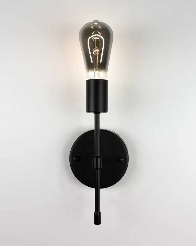 Torch Wall Sconce: Black with Smoke — Hangout Lighting LED Wall Lights  