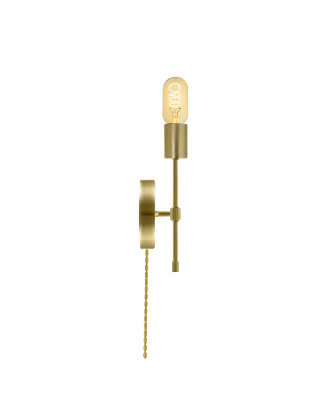 Plug-In Torch Wall Sconce: Brass — Hangout Lighting LED Wall Lights  