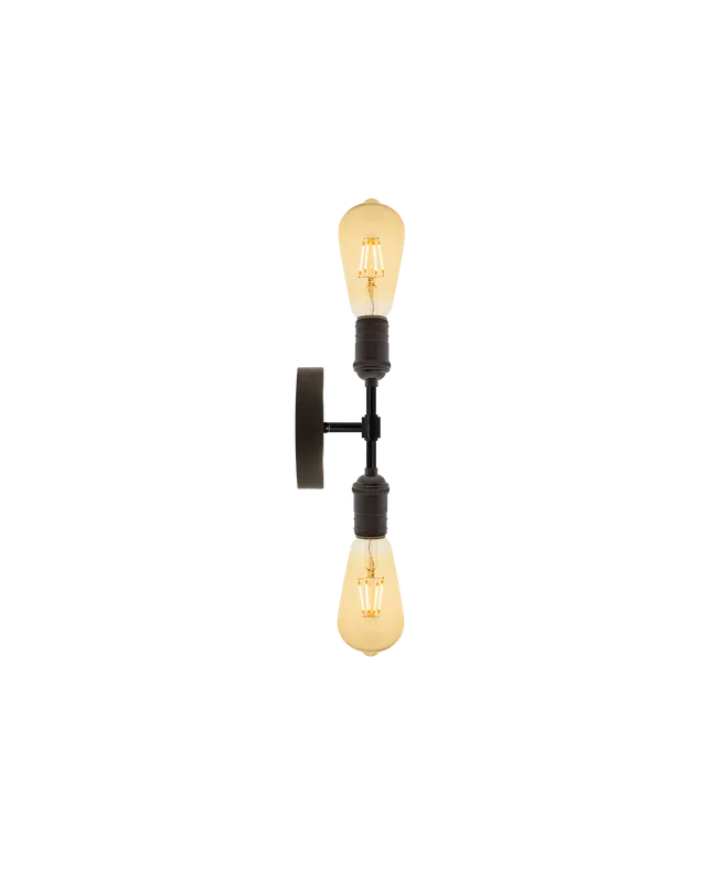 Double Wall Sconce: Bronze and Black — Hangout Lighting LED Wall Lights  