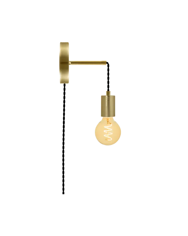 Plug-in Adjustable Wall Sconce: Brass — Hangout Lighting LED Wall Lights  