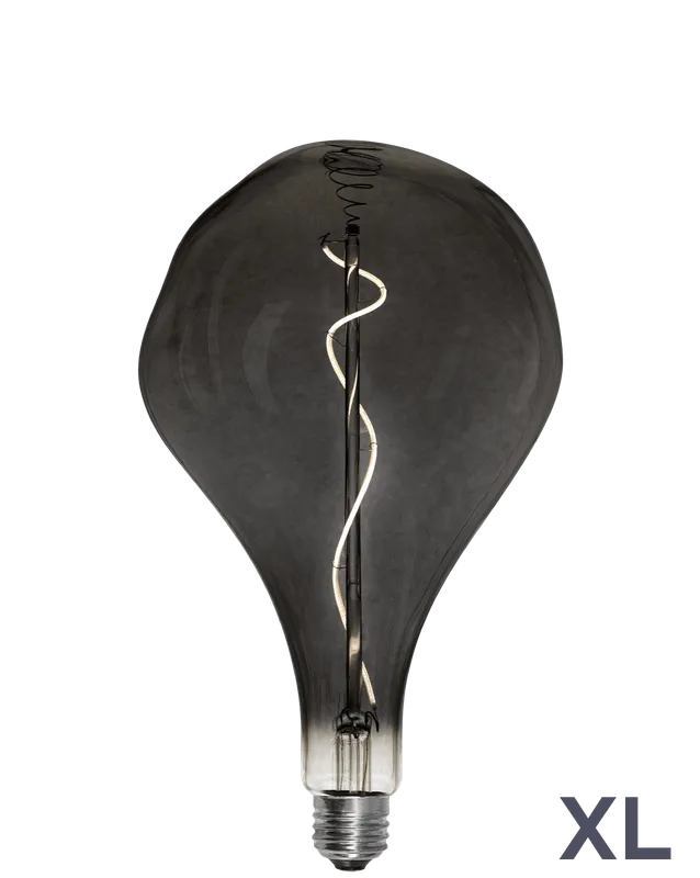 Bulb: LED XL Smoke Uneven Pear — Hangout Lighting LED Bulbs & Lamps 4.0W 3500K