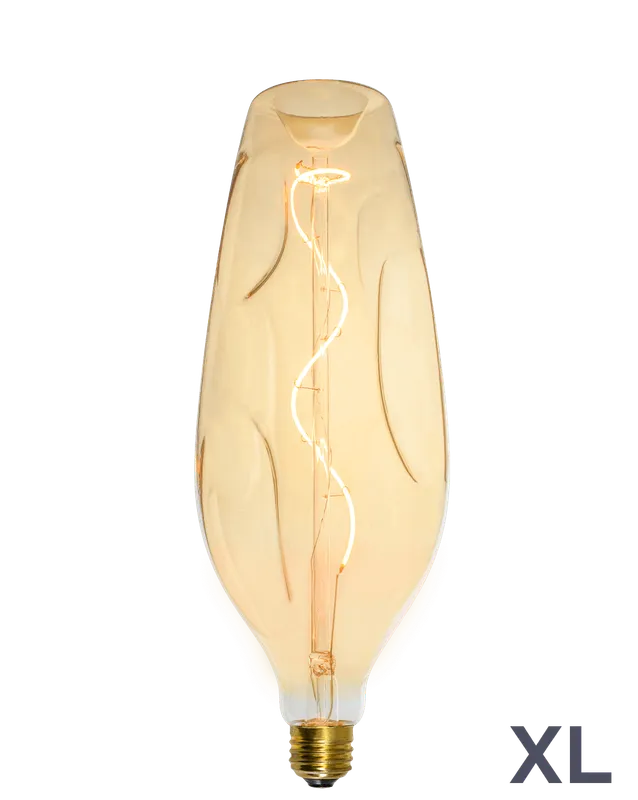 Bulb: LED XL Amber Uneven Bottle — Hangout Lighting LED Bulbs & Lamps 4.0W 2200K