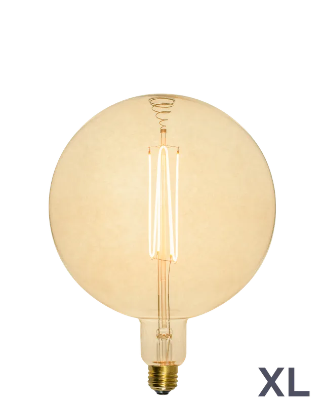 Bulb: LED XL Amber 8" Globe — Hangout Lighting LED Bulbs & Lamps 4.0W 2200K