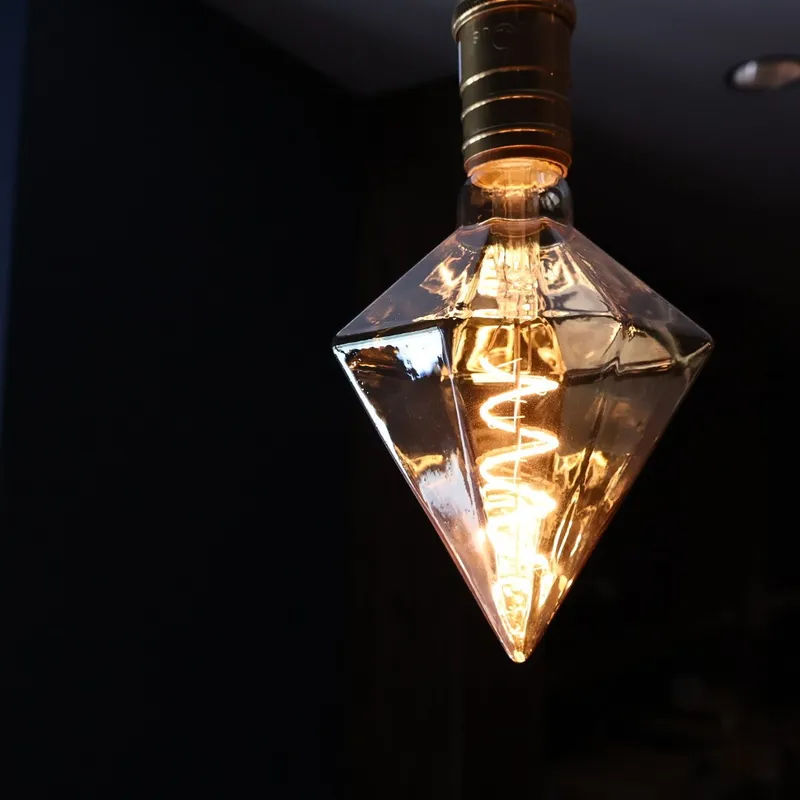 Bulb: LED Amber Diamond — Hangout Lighting LED Bulbs & Lamps 4.0W 2200K