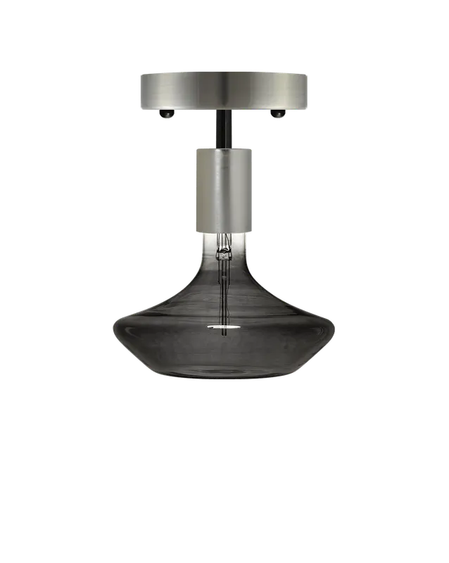 Semi Flush Mount: Nickel and Smoke — Hangout Lighting LED Ceiling Lights  