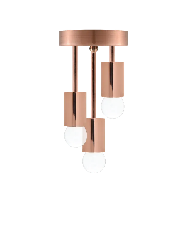 Triple Flush Mount: Modern Copper — Hangout Lighting LED Ceiling Lights  