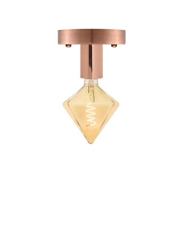 Flush Mount: Copper Diamond Bulb — Hangout Lighting LED Ceiling Lights  