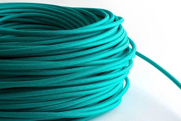 Turquoise Fabric Cord by the Foot — Hangout Lighting LED Bulbs & Lamps  