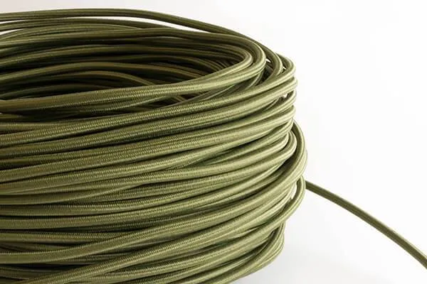 Olive Fabric Cord by the Foot — Hangout Lighting LED Bulbs & Lamps  