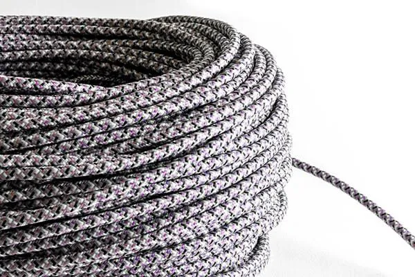 Grey Tweed Fabric Cord by the Foot — Hangout Lighting LED Bulbs & Lamps  