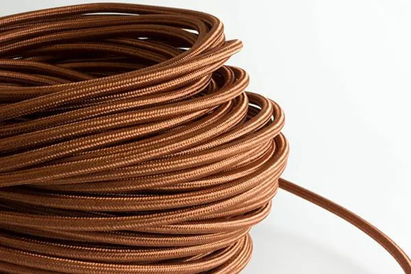 Rust Fabric Cord by the Foot — Hangout Lighting LED Bulbs & Lamps  