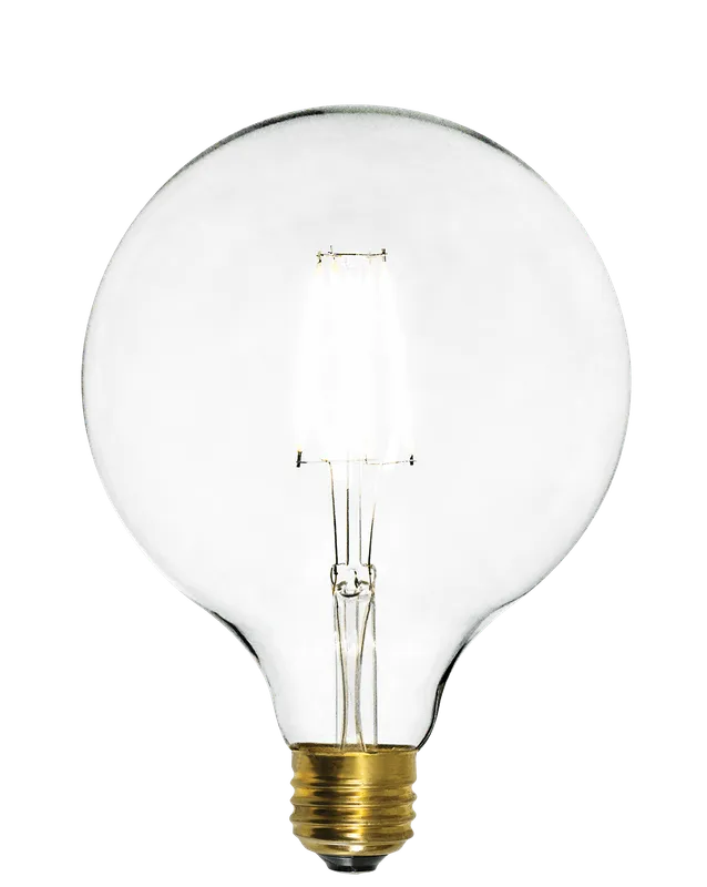 Bulb: LED - Clear 5" Globe 3500K — Hangout Lighting LED Bulbs & Lamps 4.0W 3500K