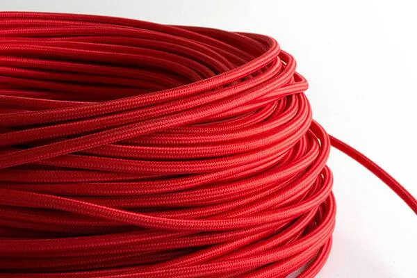 Red Fabric Cord by the Foot — Hangout Lighting LED Bulbs & Lamps  