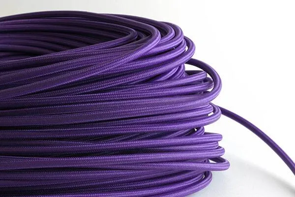 Purple Fabric Cord by the Foot — Hangout Lighting LED Bulbs & Lamps  