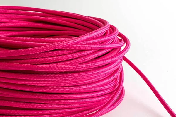 Pink Fabric Cord by the Foot — Hangout Lighting LED Bulbs & Lamps  