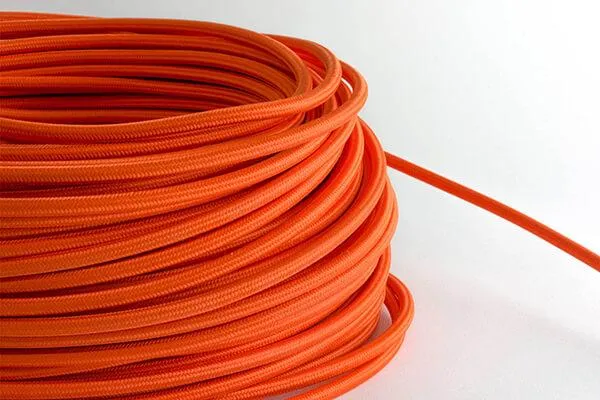 Orange Fabric Cord by the Foot — Hangout Lighting LED Bulbs & Lamps  