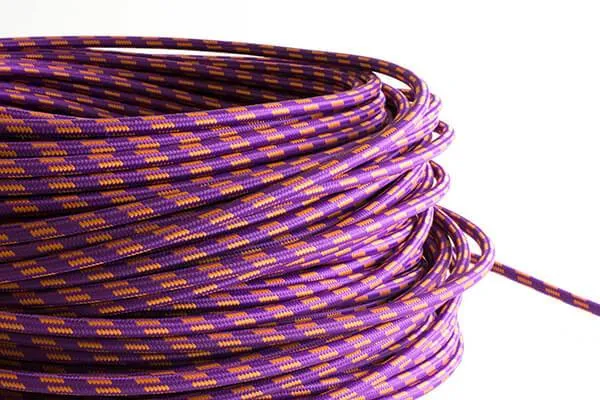 Magenta Patterned Fabric Cord by the Foot — Hangout Lighting LED Bulbs & Lamps  