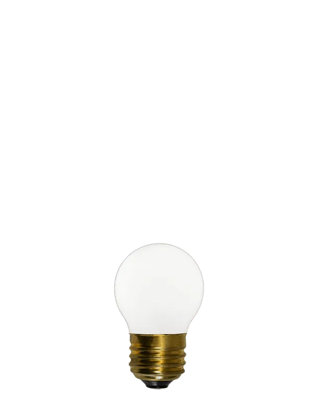 Bulb: LED White 2" Globe — Hangout Lighting LED Bulbs & Lamps 2.0W 3500K