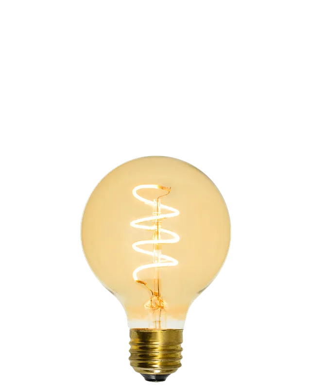 Bulb: LED Amber - 3" Globe — Hangout Lighting LED Bulbs & Lamps 60.0W 2200K