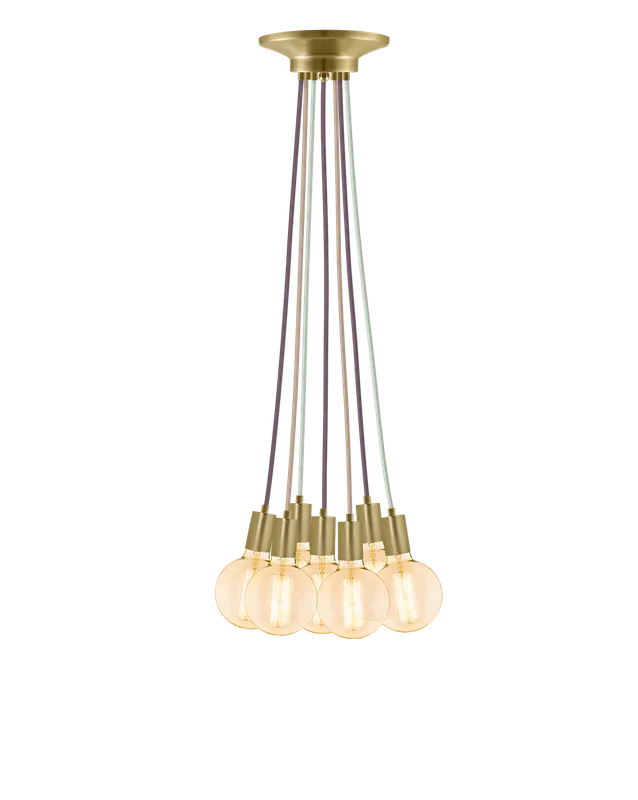 Cluster Chandelier - Even: Mixed and Brass — Hangout Lighting LED Pendant Lights 4.0W 2200K