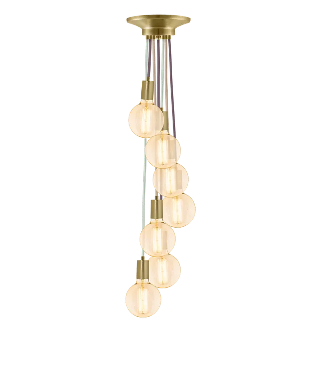 Cluster Chandelier - Staggered: Light Victorian and Brass — Hangout Lighting LED Pendant Lights 4.0W 2200K