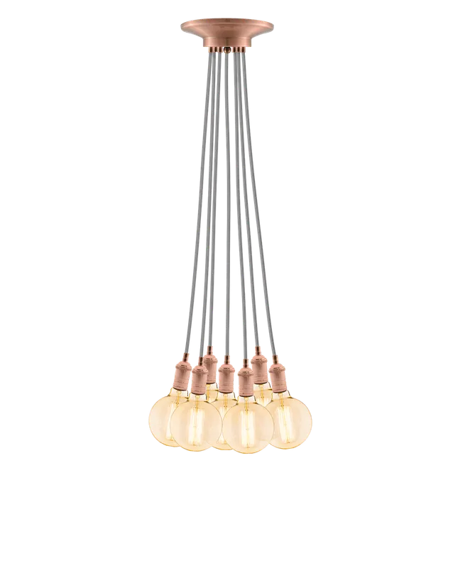 Cluster Chandelier - Even: Grey and Copper — Hangout Lighting LED Pendant Lights 4.0W 2200K