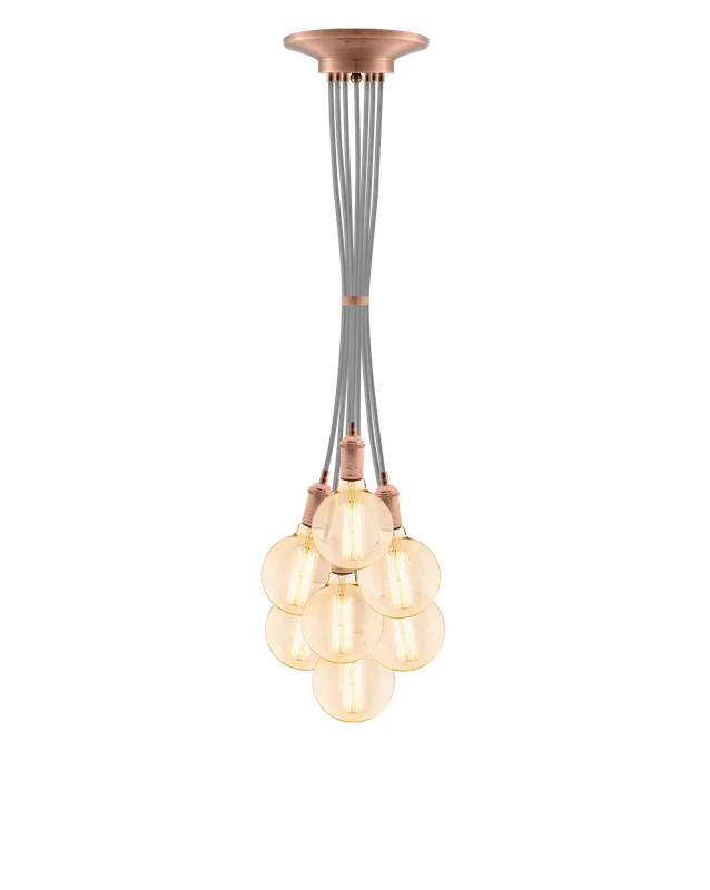 Cluster Chandelier - Grape: Grey and Copper — Hangout Lighting LED Pendant Lights 4.0W 2200K