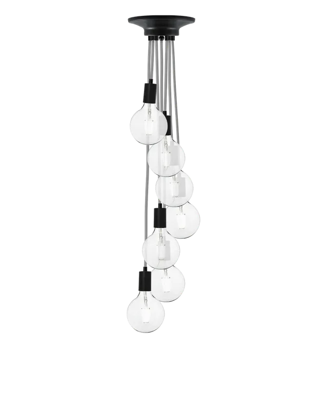Cluster Chandelier - Staggered: Grey and Black — Hangout Lighting LED Pendant Lights 4.0W 