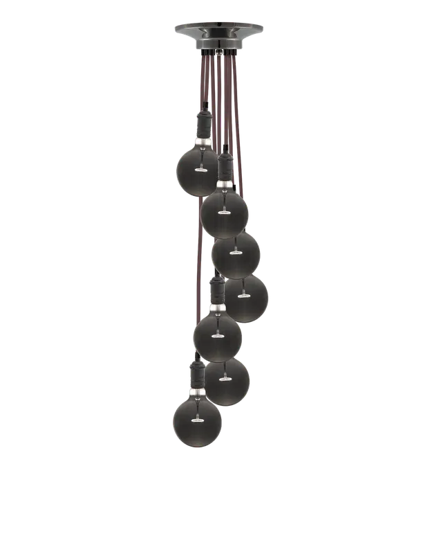 Cluster Chandelier - Staggered: Taupe and Smoke — Hangout Lighting LED Pendant Lights 4.0W 
