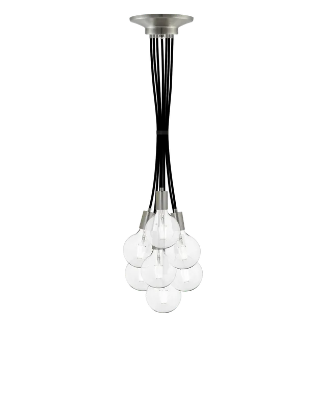 Cluster Chandelier - Grape: Black and Modern Nickel — Hangout Lighting LED Pendant Lights 4.0W 