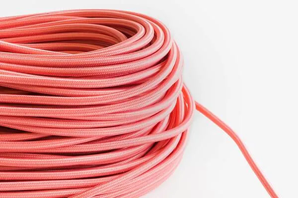 Coral Fabric Cord by the Foot — Hangout Lighting LED Bulbs & Lamps  