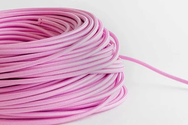 Bubblegum Fabric Cord by the Foot — Hangout Lighting LED Bulbs & Lamps  