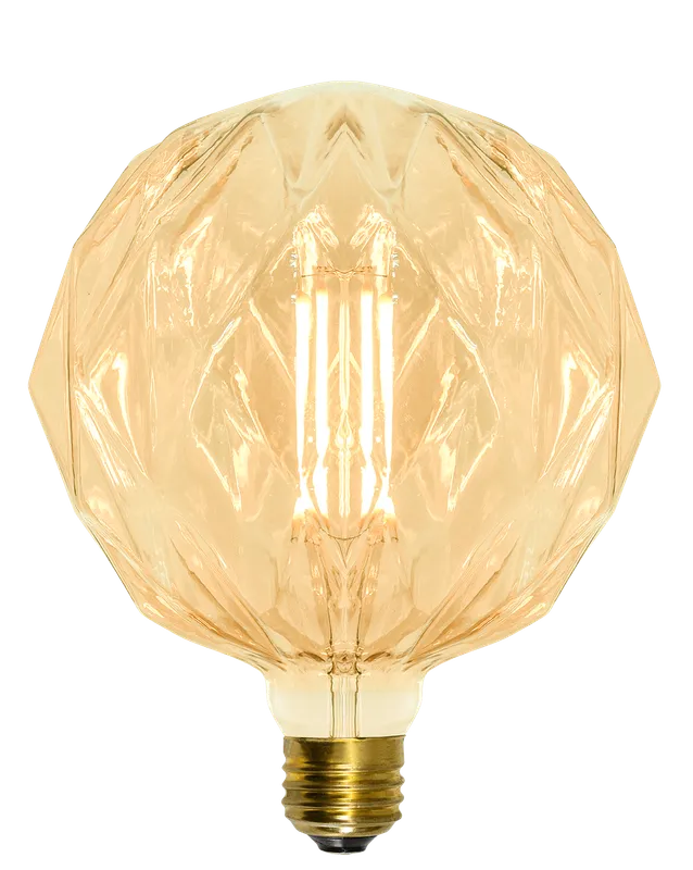 Bulb: LED Amber - Geometric Globe — Hangout Lighting LED Bulbs & Lamps 4.0W 2200K