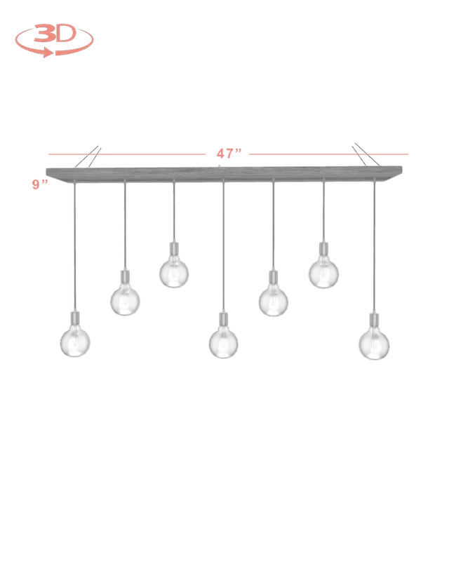 Wood Chandelier - 47" x 9": Design Your Own — Hangout Lighting LED Linear Lights  