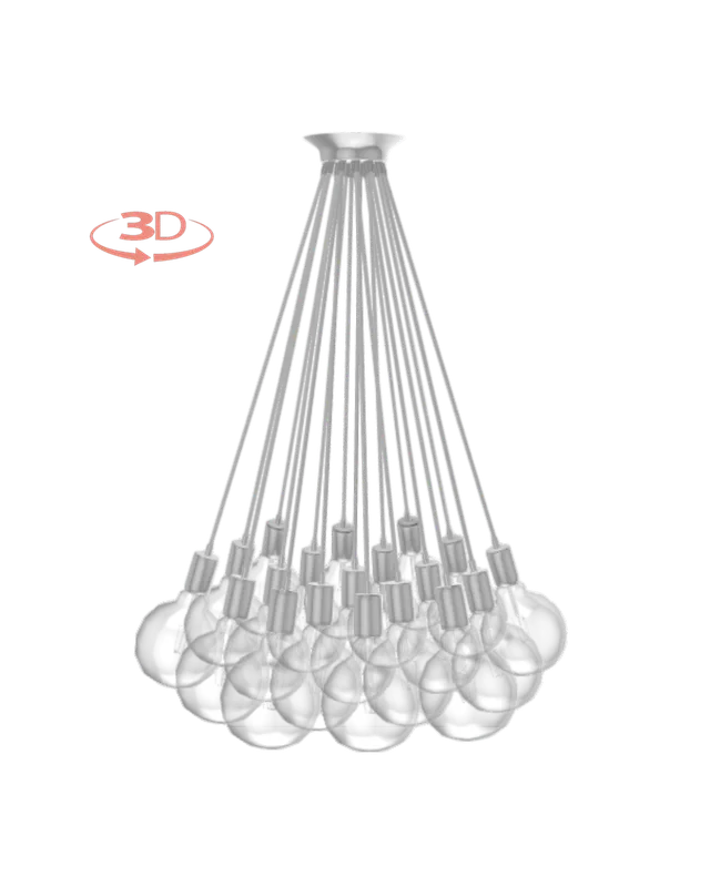Cluster Chandelier - Even: Design Your Own 19 Pendant — Hangout Lighting LED Pendant Lights  