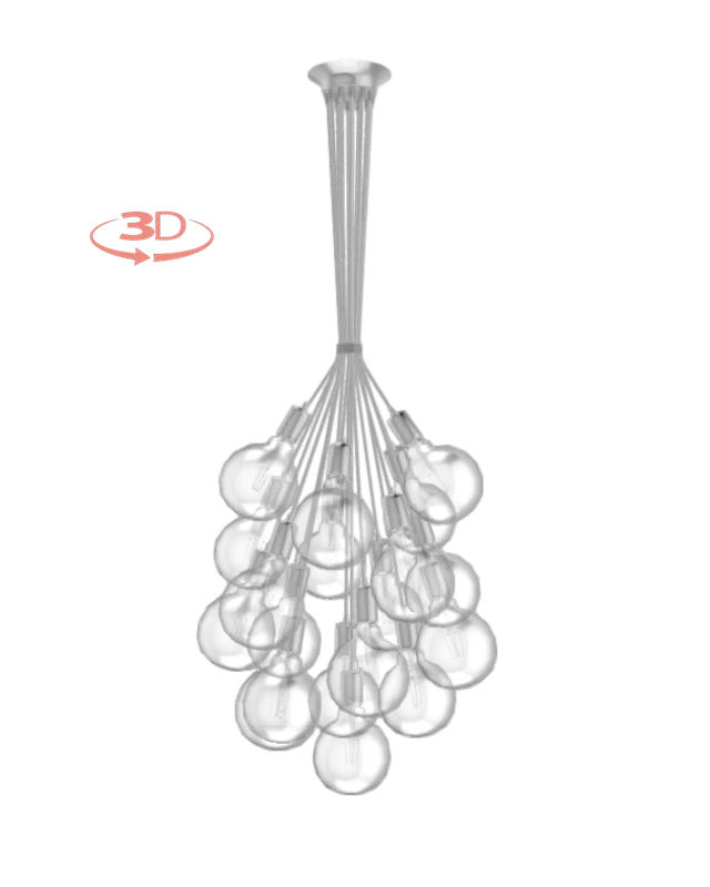 Cluster Chandelier - Grape: Design Your Own 19 Pendant — Hangout Lighting LED Pendant Lights  