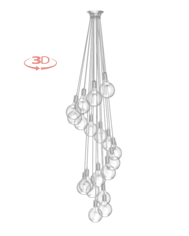 Cluster Chandelier - Staggered: Design Your Own 19 Pendant — Hangout Lighting LED Pendant Lights  