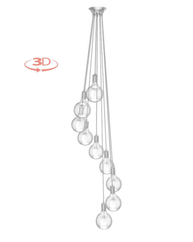 Cluster Chandelier - Staggered: Design Your Own 9 Pendant — Hangout Lighting LED Pendant Lights  