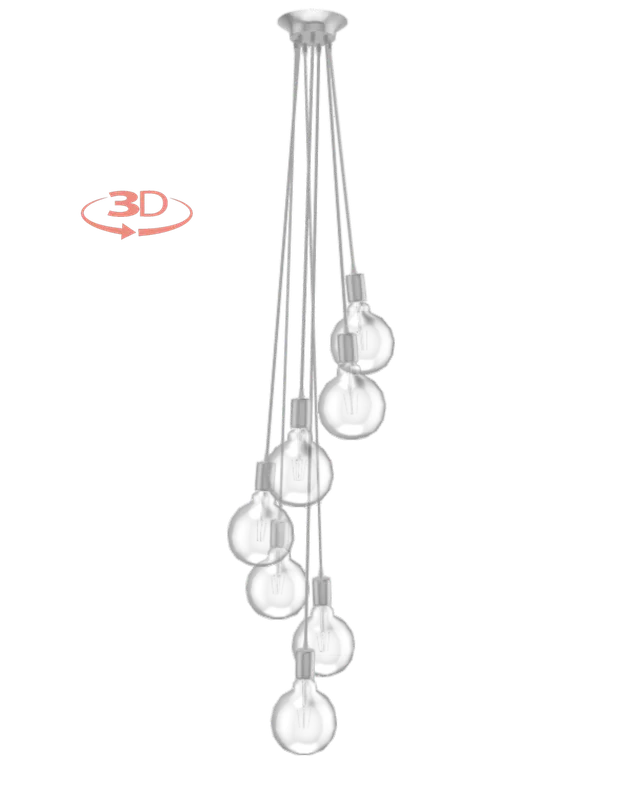 Cluster Chandelier - Staggered: Design Your Own 7 Pendant — Hangout Lighting LED Pendant Lights  